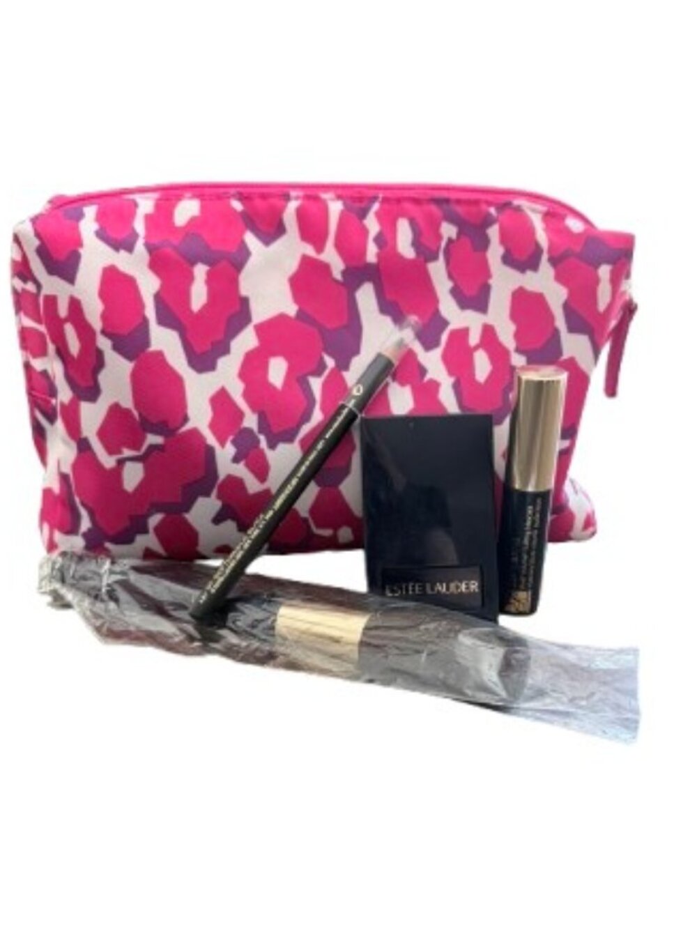 Estée Lauder Beauty Bundle 5 pc Makeup Gift Set Bag Blush Eyeliner Mascara NEW